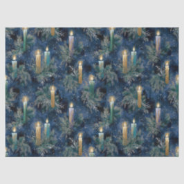 Vintage Christmas Candlelight Glow Seidenpapier