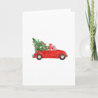 Vintage Christmas Car Feiertagskarte