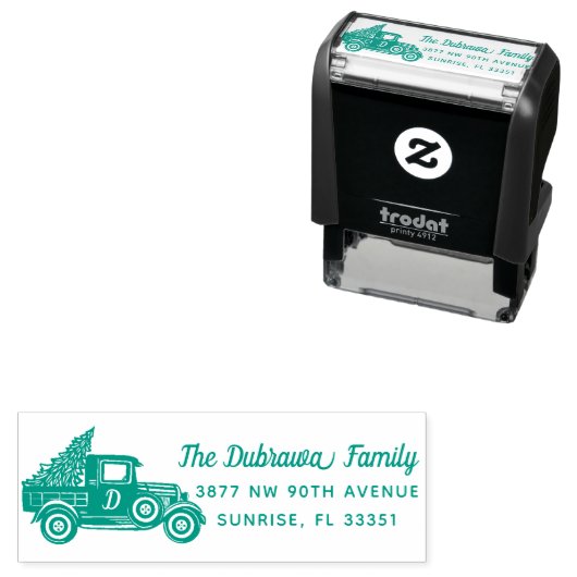 Vintage Christmas Car Permastempel (Beispiel)