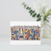 VINTAGE CHRISTMAS CARD FEIERTAGSPOSTKARTE (Stehend Vorderseite)