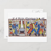 VINTAGE CHRISTMAS CARD FEIERTAGSPOSTKARTE (Vorne/Hinten)