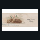 Vintage Christmas Card Funny Holly Pie Rechteckiger Aufkleber<br><div class="desc">Vintage Weihnachten Alte Weihnachtskarte mit Funny Lächeln Holly Pie Weihnachtsgeschenk Wrapping Stickers</div>