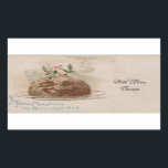 Vintage Christmas Card Funny Holly Pie Rechteckiger Aufkleber<br><div class="desc">Vintage Weihnachten Alte Weihnachtskarte mit Funny Lächeln Holly Pie Weihnachtsgeschenk Wrapping Stickers</div>