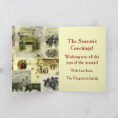 Vintage Christmas Card Images Collage Karte (Innenseite)