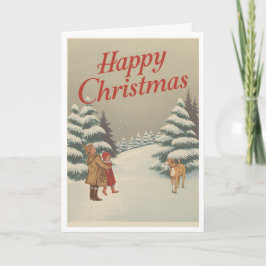 Vintage christmas card karte