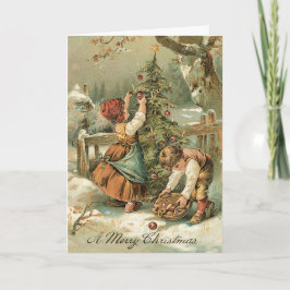 Vintage Christmas Card - Very sweet card Feiertagskarte