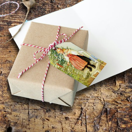 Vintage Christmas Carl Larsson Schwedisch Geschenkanhänger