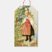 Vintage Christmas Carl Larsson Schwedisch Geschenkanhänger (Vorderseite)