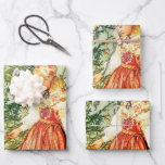 Vintage Christmas Carl Larsson Schwedisch Geschenkpapier Set<br><div class="desc">Eine Weihnachtszene des schwedischen Künstlers Carl Larsson (1853 - 1919). Illustration eines Mädchens in einem traditionellen schwedischen Volkskraut,  das einen Weihnachtsbaum schmückt.</div>