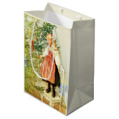 Vintage Christmas Carl Larsson Schwedisch Mittlere Geschenktüte (Vorderseite Schrägansicht)