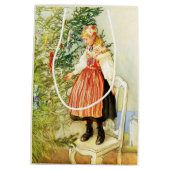 Vintage Christmas Carl Larsson Schwedisch Mittlere Geschenktüte (Rückseite)