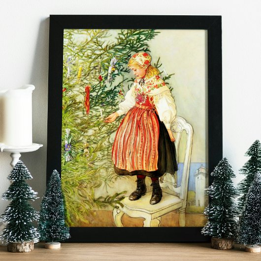 Vintage Christmas Carl Larsson Schwedisch Poster