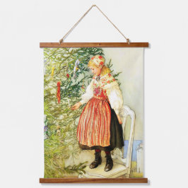 Vintage Christmas Carl Larsson Schwedisch Wandteppich Mit Holzrahmen