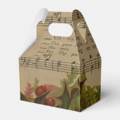 Vintage Christmas Carol Music Sheet Geschenkschachtel (Rückseite)