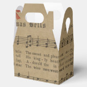 Vintage Christmas Carol Music Sheet Geschenkschachtel (Geöffnet)