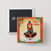 Vintage Christmas Caroler Button (Vorne & Hinten)
