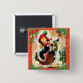 Vintage Christmas Caroler Button (Vorne & Hinten)