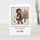 Vintage Christmas Caroler Holiday Card Feiertagskarte (Vorderseite)
