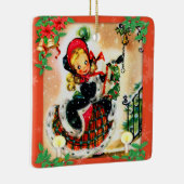 Vintage Christmas Caroler Keramikornament (Rechts)