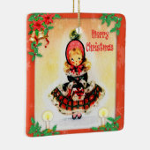 Vintage Christmas Caroler Keramikornament (Rechts)