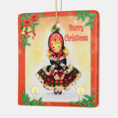 Vintage Christmas Caroler Keramikornament (Links)