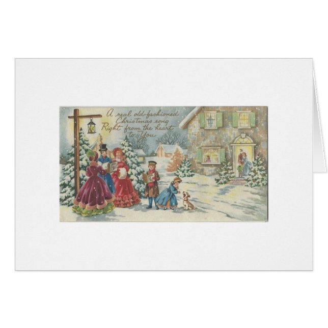 Vintage Christmas Carolers (Vorderseite (Horizontal))