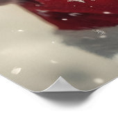 Vintage Christmas Cat Print, Retro Holiday Poster (Ecke)