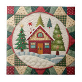 Vintage Christmas Ceramic Tile Fliese (Vorderseite)