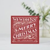 VINTAGE CHRISTMAS CHALKBOARD FOTO CARD FEIERTAGSKARTE (Stehend Vorderseite)