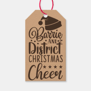 Vintage Christmas Cheers Geschenkanhänger