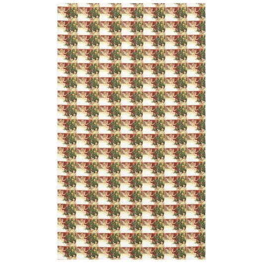 Vintage Christmas Cherub Tischdecke (Vorderseite)