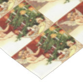 Vintage Christmas Cherub Tischdecke (Schrägansicht)