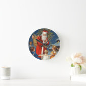 vintage christmas clock runde wanduhr (Zuhause)
