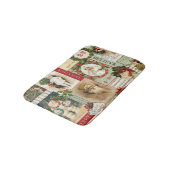 VINTAGE CHRISTMAS COLLAGE BADEMATTE (Schrägansicht)