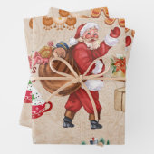 Vintage Christmas Collage Decoupage Geschenkpapier Set (Beispiel)