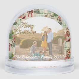  Vintage Christmas Collage Framed Photo  Schneekugeln