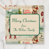 Vintage Christmas Collage Geschenkanhänger (Vorderseite)