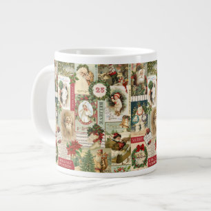 VINTAGE CHRISTMAS COLLAGE Jumbo-Tasse