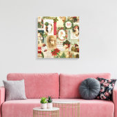 VINTAGE CHRISTMAS COLLAGE LEINWANDDRUCK (Insitu (Wohnzimmer))