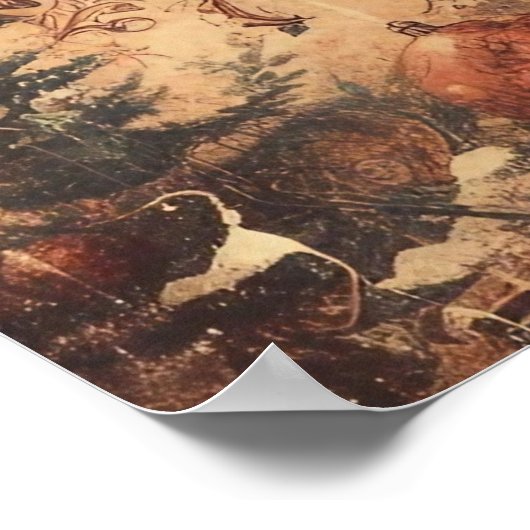 Vintage Christmas Collage Poster (Ecke)