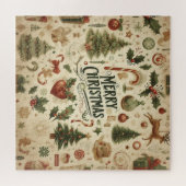 Vintage Christmas Collage Puzzle (Horizontal)