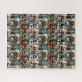 Vintage Christmas Collage | Retro Holiday Puzzle (Horizontal)