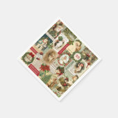 VINTAGE CHRISTMAS COLLAGE SERVIETTE (Ecke)