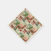Vintage Christmas Collage Serviette (Ecke)