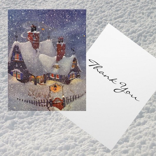 Vintage Christmas Danke Feiertagskarte