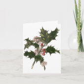 Vintage Christmas Danke Feiertagskarte (Vorderseite)