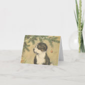 Vintage Christmas Danke Feiertagskarte (Vorderseite)