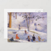 Vintage Christmas Danke Postkarte (Vorne/Hinten)