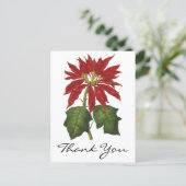 Vintage Christmas Danke Postkarte (Stehend Vorderseite)