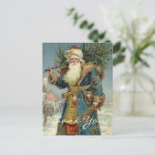 Vintage Christmas Danke Postkarte (Stehend Vorderseite)